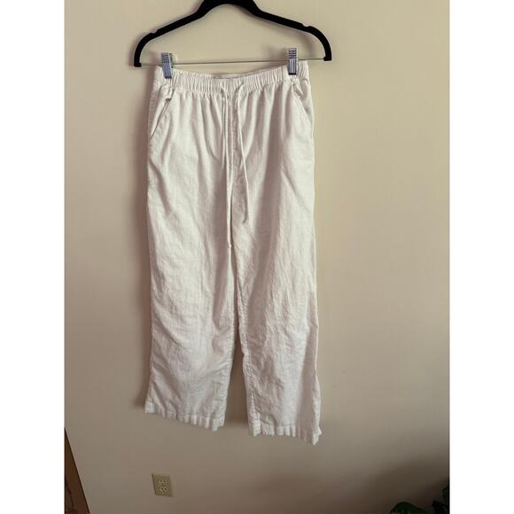 Abercrombie & Fitch White Lined Pants - Picture 2 of 8